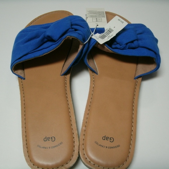 Gap Sandals Slide Bow Blue Slip On Size 9 New - Picture 5 of 7